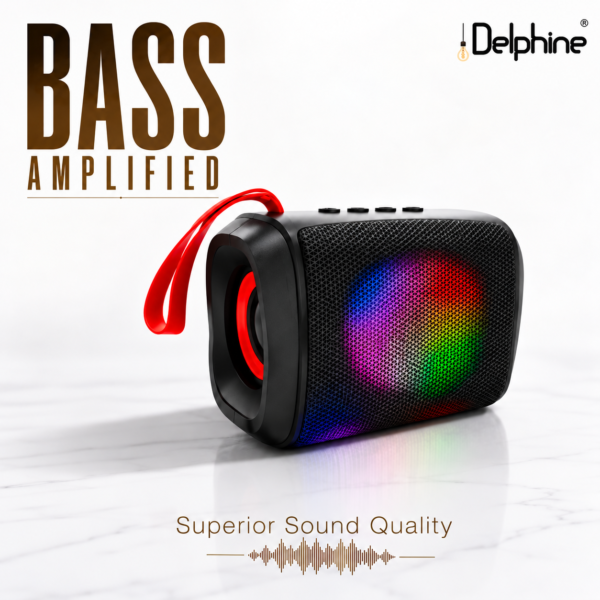 Delphine Bass Amplified Speaker Poster